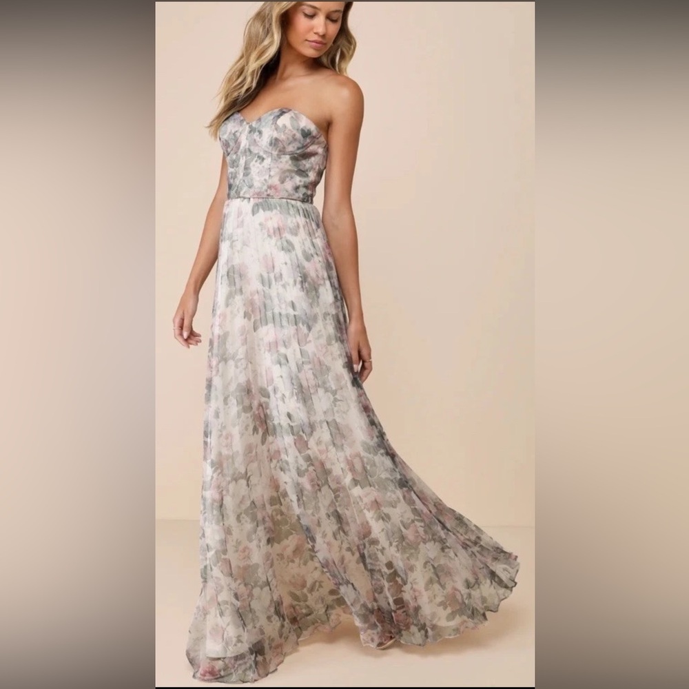 Lulus Dress Size 2 Strapless Homecoming Formal Maxi Fairy Enchanting Ethereal